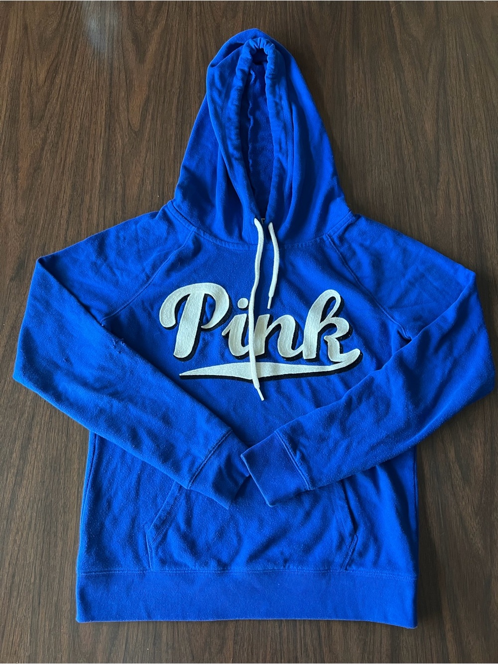 PINK Victoria's Secret Royal Blue Logo Hoodie